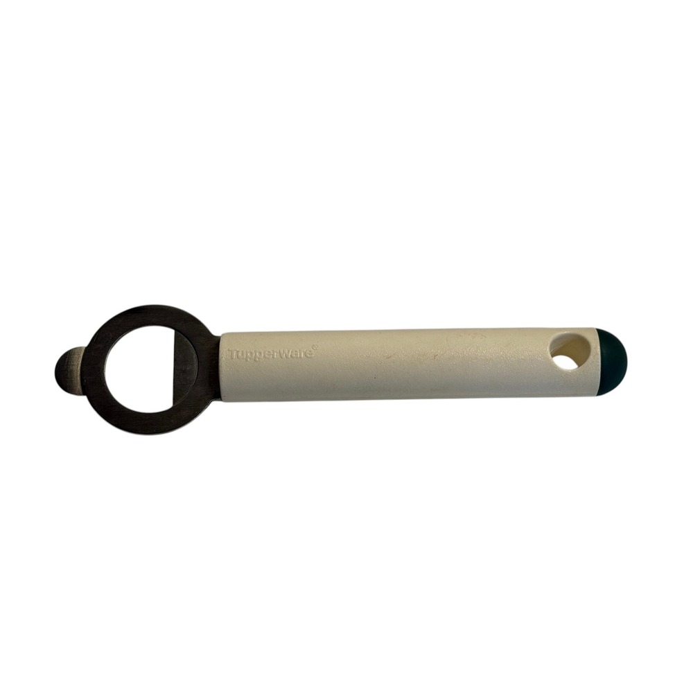 VTG Tupperware Bottle Opener Cream Green Kitchen Gadget Soda Pop Cap Lifter Tool